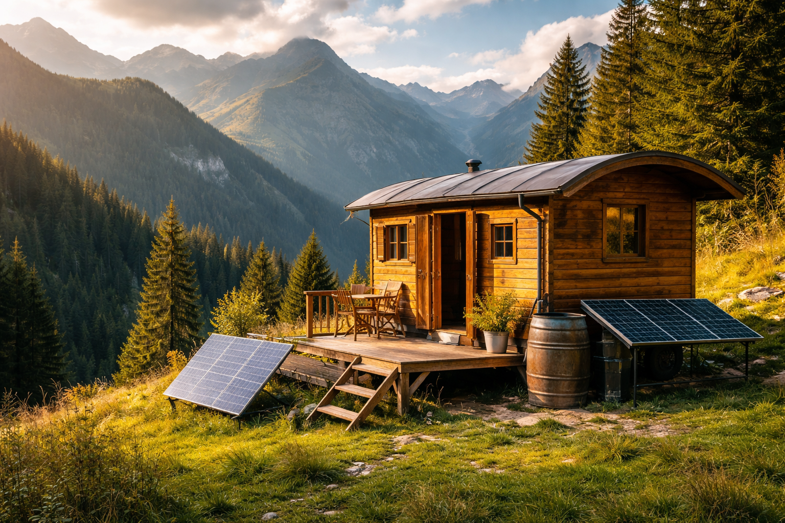 Roulottes en montagne