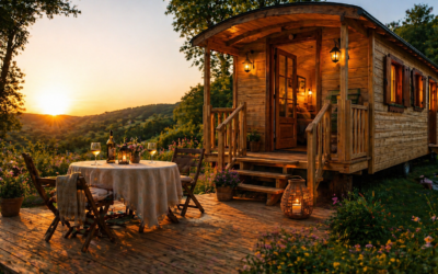 Combien peut rapporter une roulotte bois ? Simulation de rentabilité d’un hébergement insolite